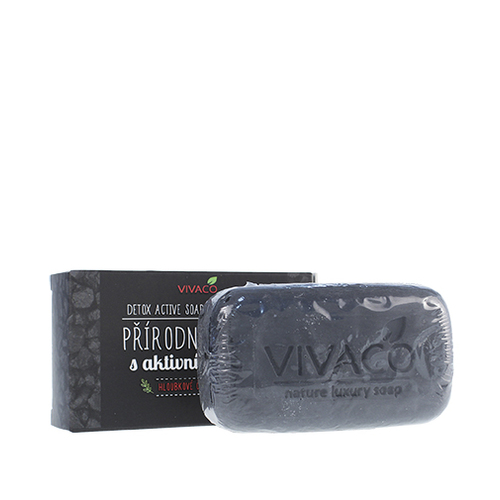 Vivaco Přírodní tuhé mýdlo s aktivním uhlím 2% Charcoal 100 g