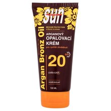 Sun Argan Bronz Oil Tanning Cream SPF20 - Voděodolný opalovací krém