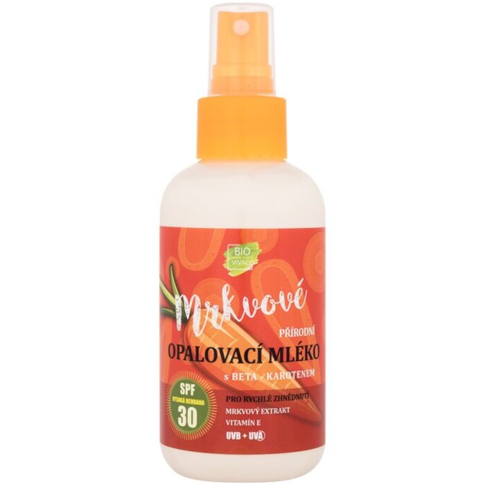 Vivaco Bio Carrot Natural Sun Lotion SPF30 - Opalovací mléko na tělo i obličej 150 ml