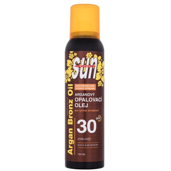 Vivaco Sun Argan Bronz Oil Spray SPF30 - Suchý opalovací olej ve spreji 150 ml