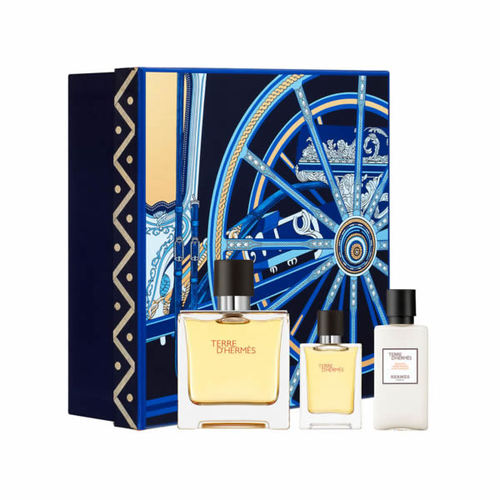 Hermes Terre D´ Hermes Pure Perfume Dárková sada parfém 75 ml, miniaturka 12,5 ml a After Shave Balsam ( balzám po holení ) 40 ml