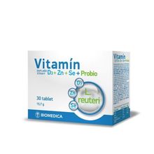 Vitamín D3 + Zn + Se + Probio 30 tabliet