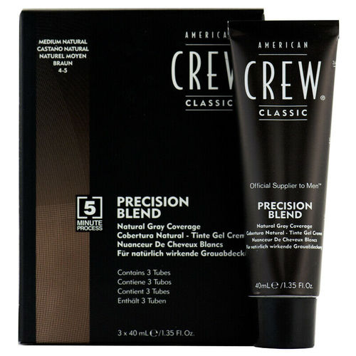 American Crew PRECISION BLEND Natural Gray Coverage - Tónovací pěna na vlasy pro šedivé vlasy 3 x 40 ml - Light Blond 7-8