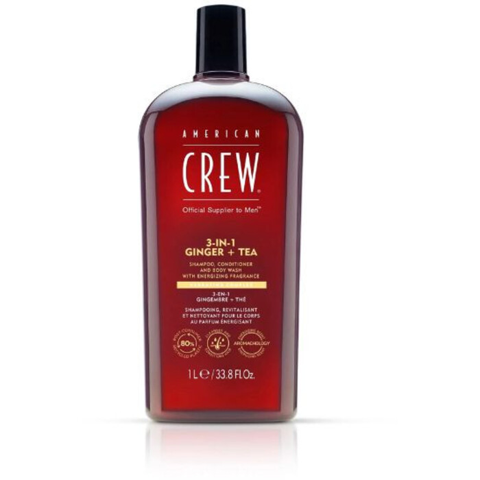American Crew 3-in-1 Ginger + Tea šampon kondicionér a sprchový gel 250 ml