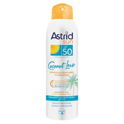 Astrid Coconut Love Spray OF 50 - Neviditelný suchý sprej na opalování 150 ml