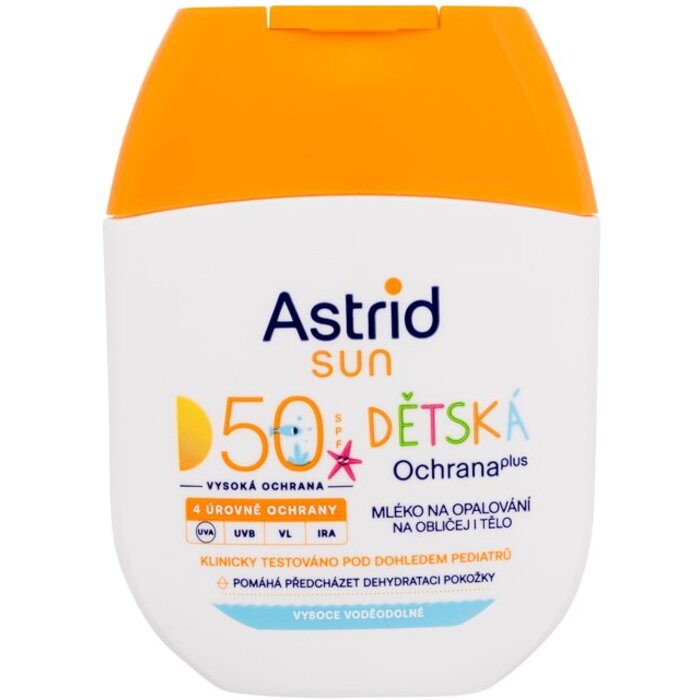 Astrid Sun Kids Face and Body Lotion SPF50 - Dětské voděodolné opalovací mléko na tělo a obličej 60 ml