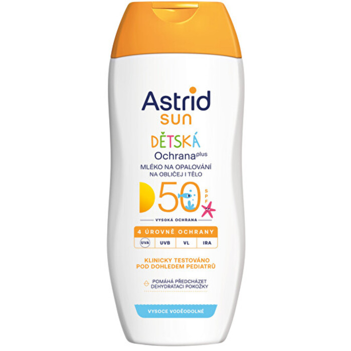 Astrid Kids Sun Milk SPF 50 - Dětské mléko na obličej a tělo na opalování 200 ml