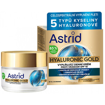 Hyaluronic Gold Cream SPF 10 - Vyplňující denní krém proti vráskám se zlatými proteiny