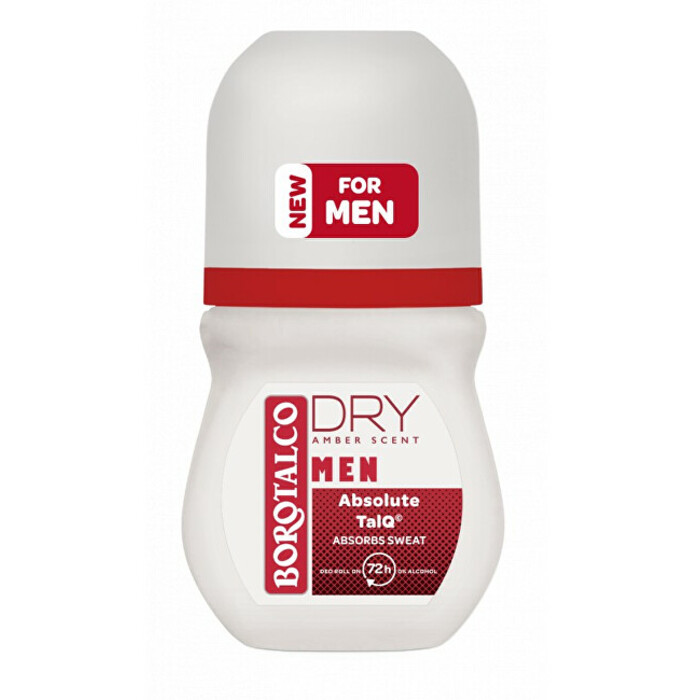 Borotalco Men Dry Amber Deo Roll On - Kuličkový pánský deodorant 50 ml