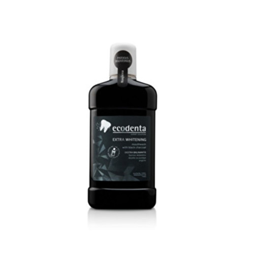 Ecodenta Extra Whitening Mouthwash With Black Charcoal - Extra bělicí ústní voda s černým uhlím 500 ml