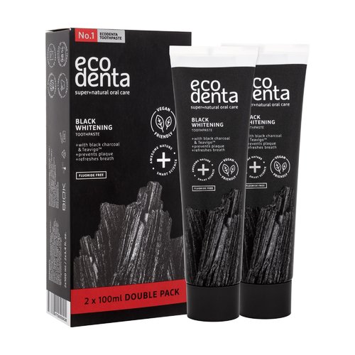 Ecodenta Toothpaste Black Whitening dárková kazeta 2 x 100 ml