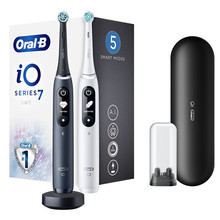 iO7 Series Duo Pack Black Onyx/White Extra Handle Toothbrush ( 2 ks ) - Elektrický zubní kartáček