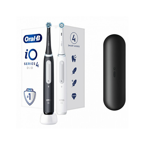 Oral B iO Series 4 Matt Black + Quite White Duo Pack - Elektrický zubní kartáček ( 2 ks )