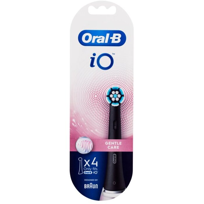 Oral B iO Gentle Care Black - Náhradní hlavice na elektrický zubní kartáček 4 ks