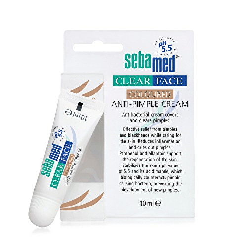 Sebamed Clear Face Coloured Anti-Pimple Cream - Tónovací krém na akné 10 ml