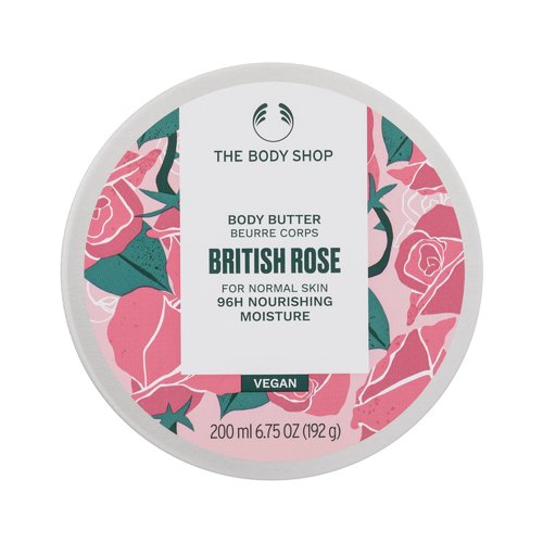 The Body Shop British Rose Body Butter - Rozjasňující tělové máslo pro normální až suchou pokožku 200 ml