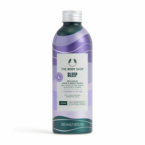 The Body Shop Sleep Relaxing Lavender & Vetiver Hair & Body Wash - Sprchový gel na tělo a vlasy 200 ml