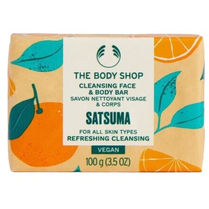 The Body Shop Satsuma Cleansing Face & Body Bar - Tuhé mýdlo na obličej a tělo 100 g