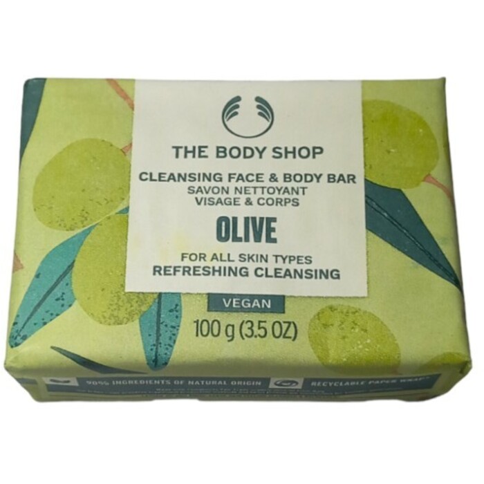 The Body Shop Olive Cleansing Face & Body Bar - Tuhé mýdlo na obličej a tělo 100 g