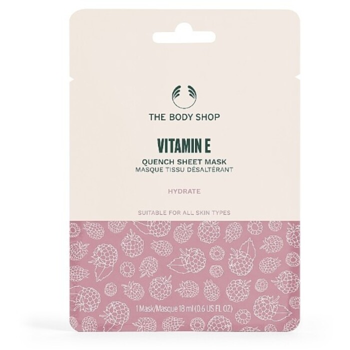 The Body Shop Vitamin E Quench Sheet Mask - Hydratační slupovací pleťová maska pro všechny typy pleti 18 ml