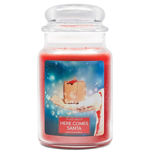 Village Candle Here Comes Santa 92 g