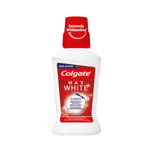 Colgate Max White Expert Mouthwash - Bělicí ústní voda bez alkoholu 500 ml