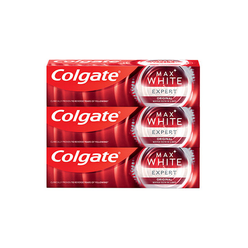 Colgate Max White Expert Original Toothbrush Set - Bělicí zubní pasta 75 ml