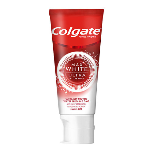 Colgate Max White Ultra Active Foam Toothpaste - Bělicí zubní pasta 50 ml