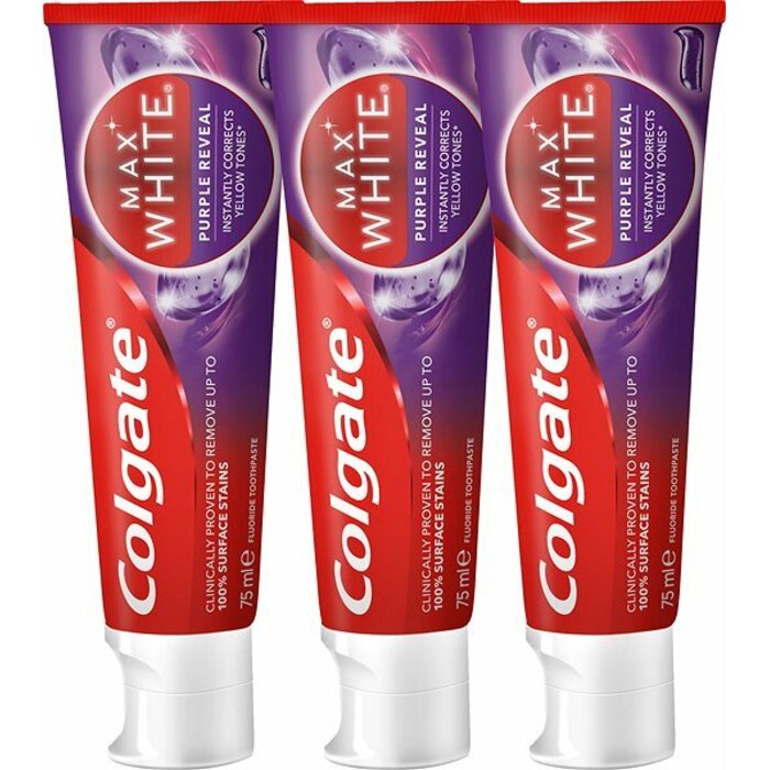 Colgate Max White Purple Trio Toothpaste - Zubní pasta 75 ml