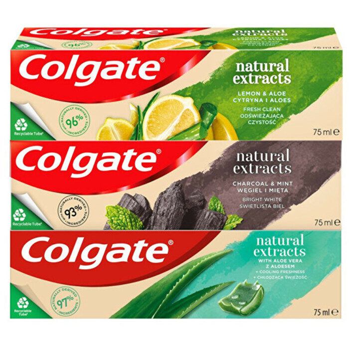 Colgate Naturals Mix Charcoal, Aloe, Lemon Trio Toothpaste - Zubní pasta 75 ml