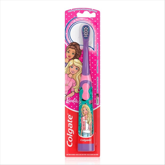 Colgate Kids Barbie Battery Powered Toothbrush Extra Soft - Zubní kartáček na baterie pro děti 1 ks